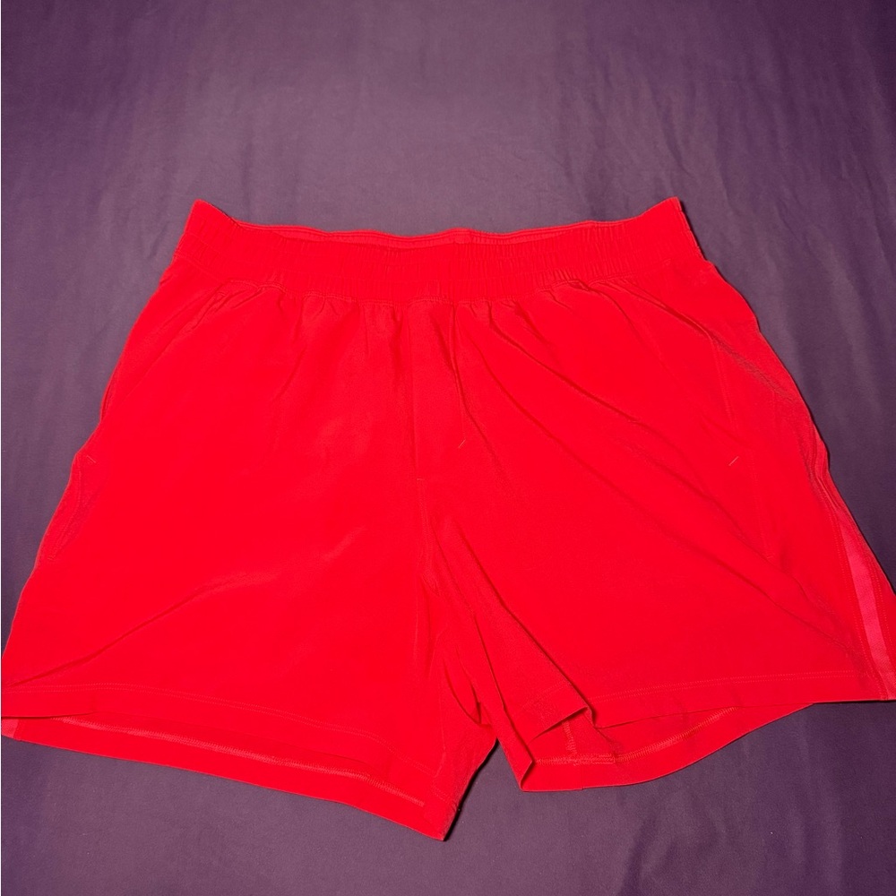 Lululemon Athletica Red Athletic Shorts